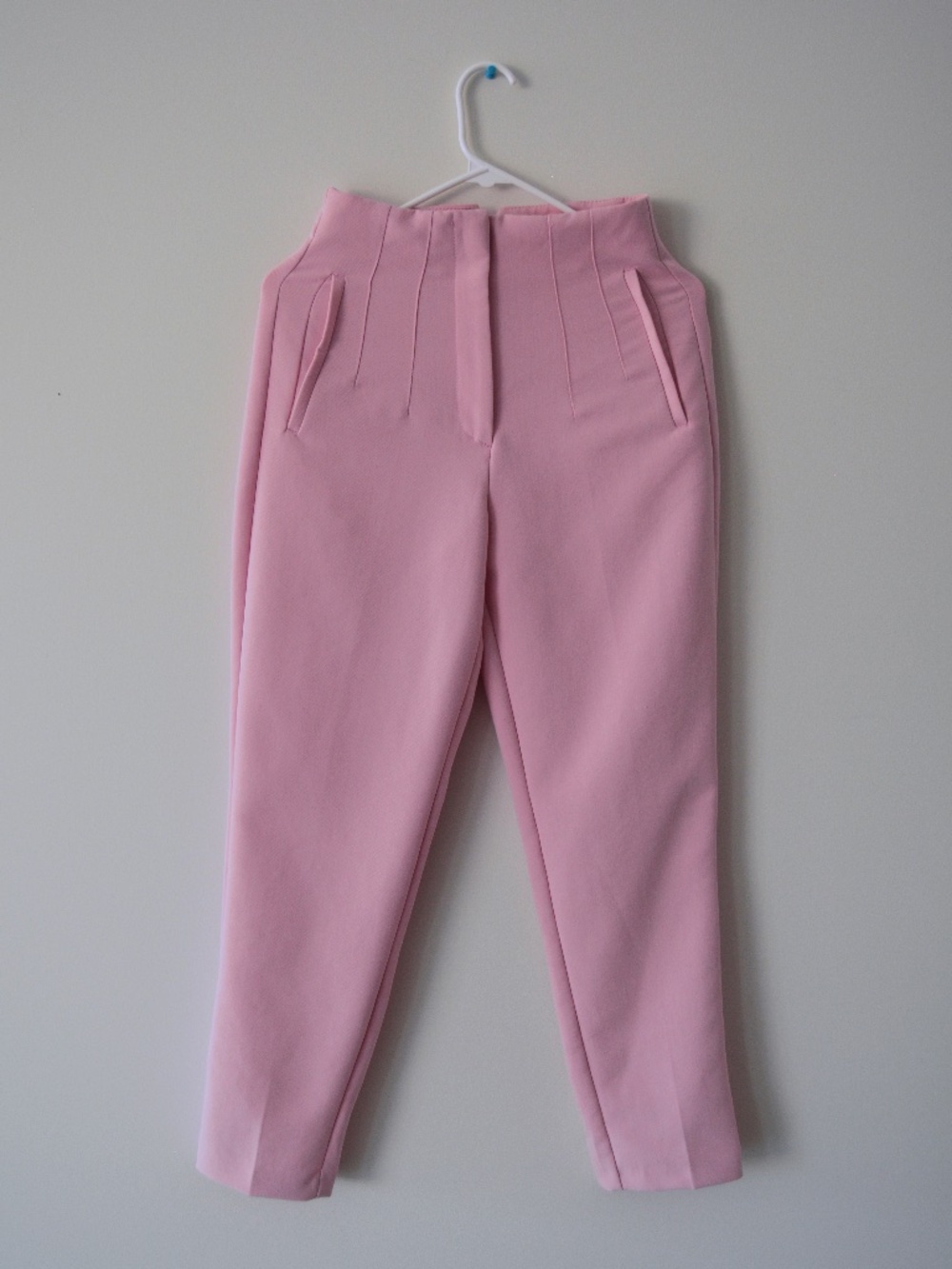 Light Bright Pink Straight-Leg Pants